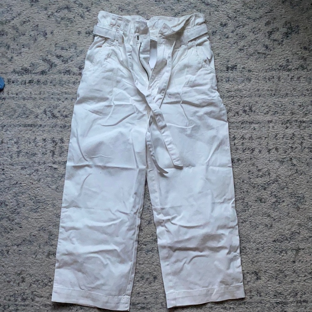 Off white wide legged cargo pants H&M